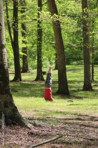 Wallpaper Mural Yoga Pose In Park Torontodigital.ca
