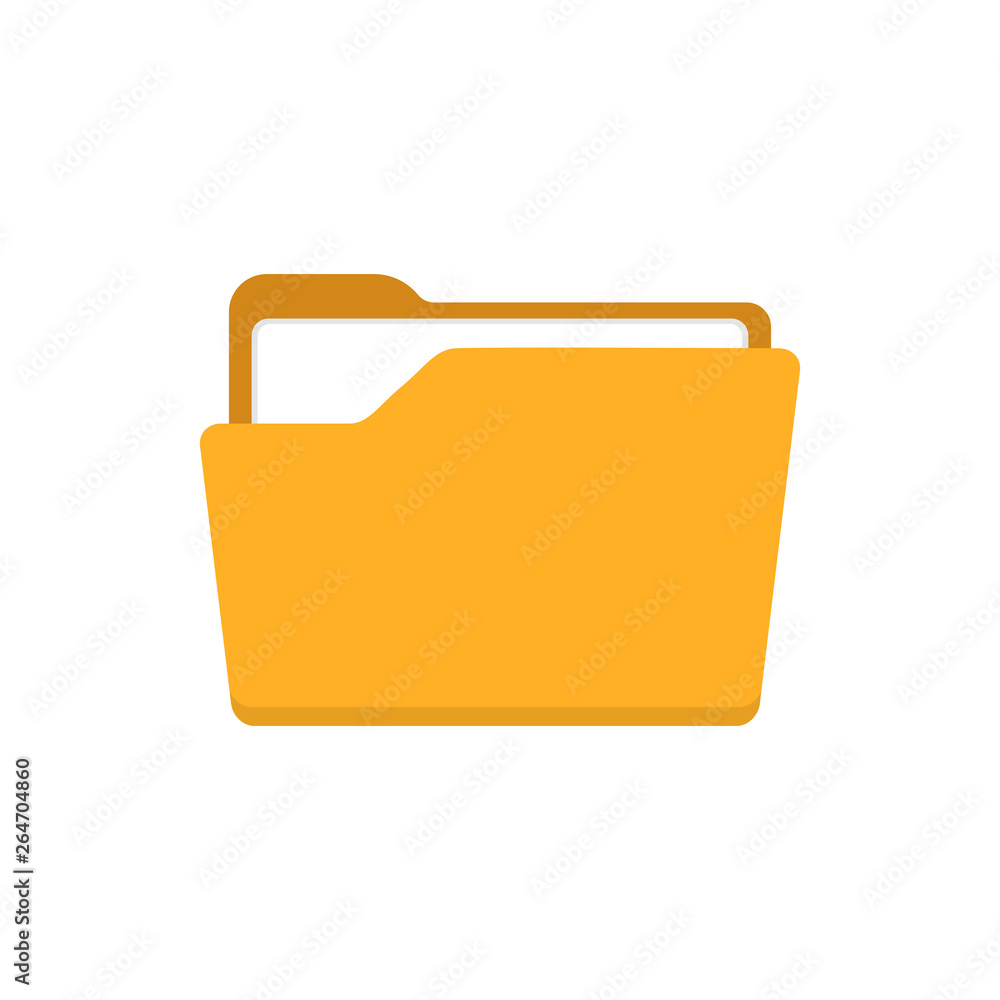 File folder icon in flat style. Documents archive vector illustration on white isolated background. Storage business concept. File folder icon in flat style. Documents archive vector illustration on white isolated background. Storage business concept.