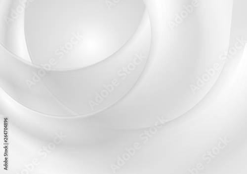 Grey pearlescent blurred waves abstract background