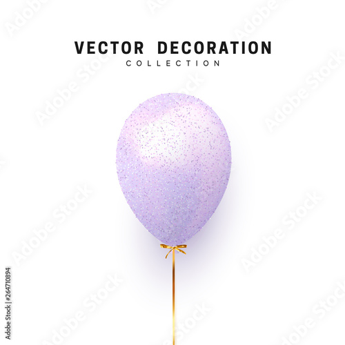 Balloon isolated on white background.
