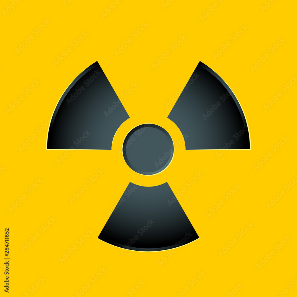 Radioactive sign. Isolated Vector Illustration Radioactive sign. Isolated Vector Illustration