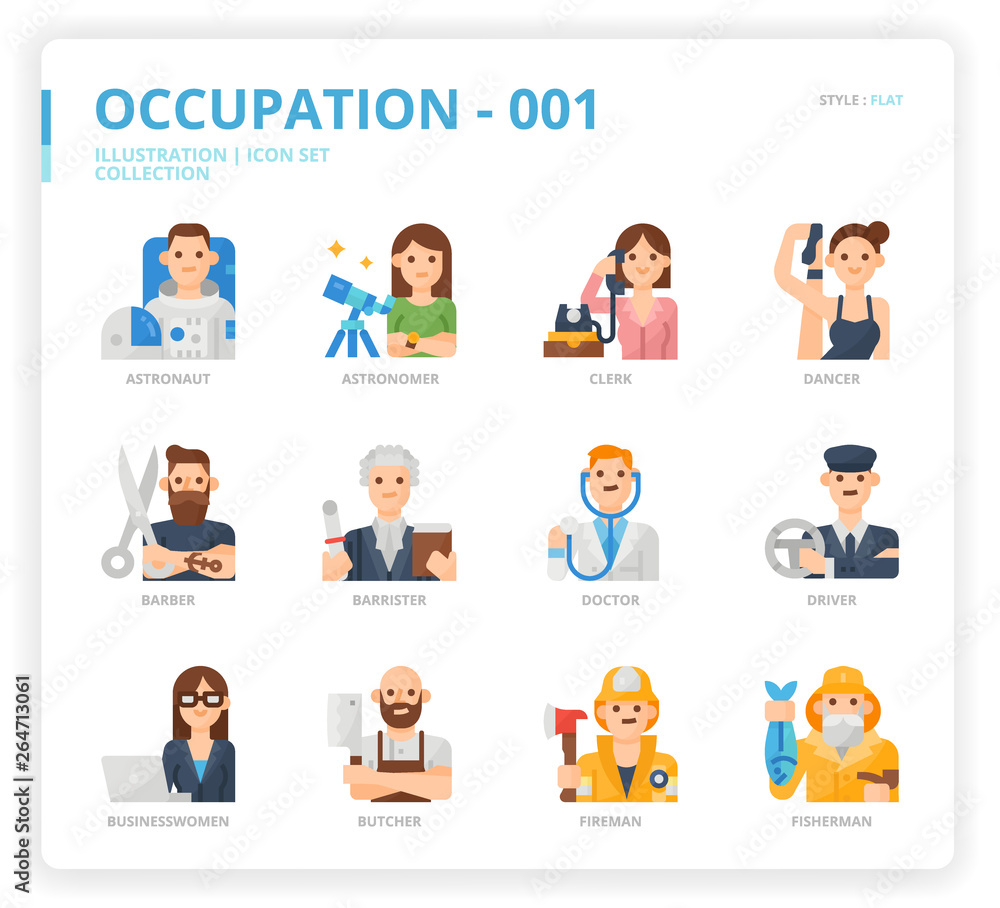 Occupation icon set Occupation icon set