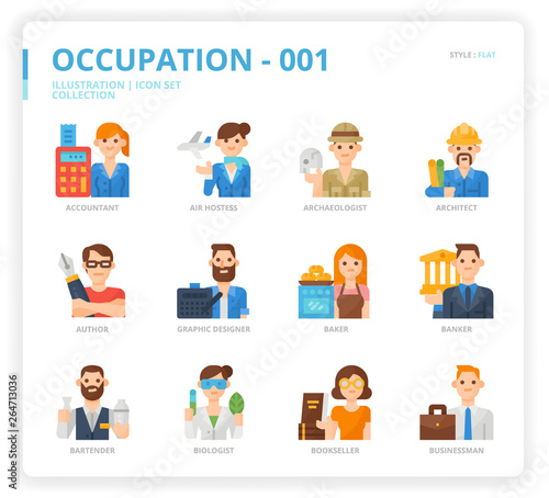 Occupation icon set
