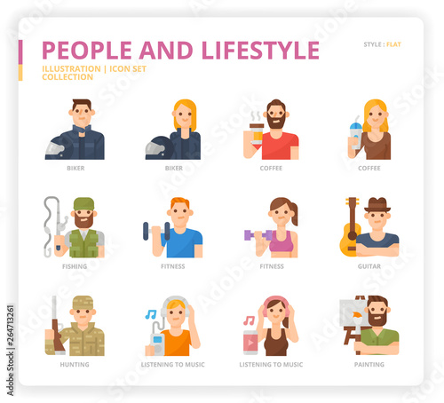 People and Lifestyle icon set