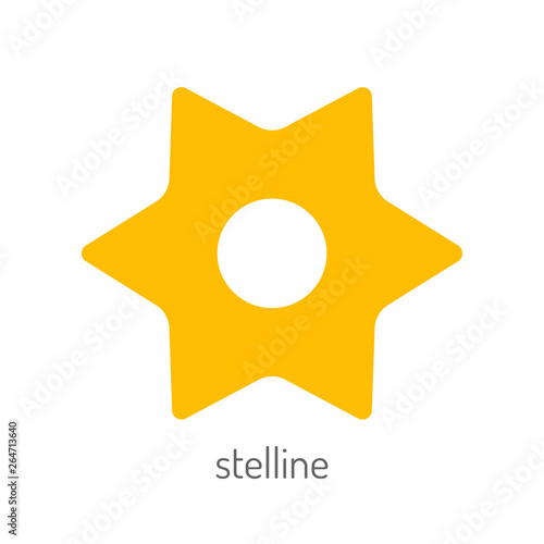 Pasta. Italian cuisine. Flat icon or object of food.
