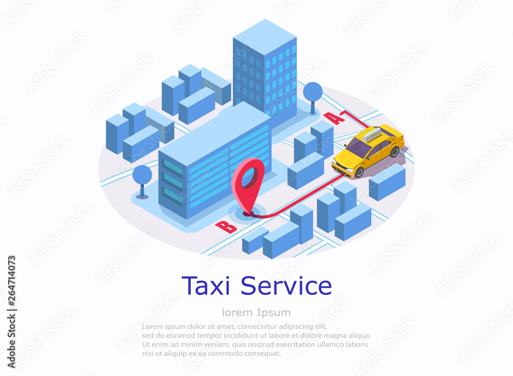 Taxi service vector web site banner template Taxi service vector web site banner template