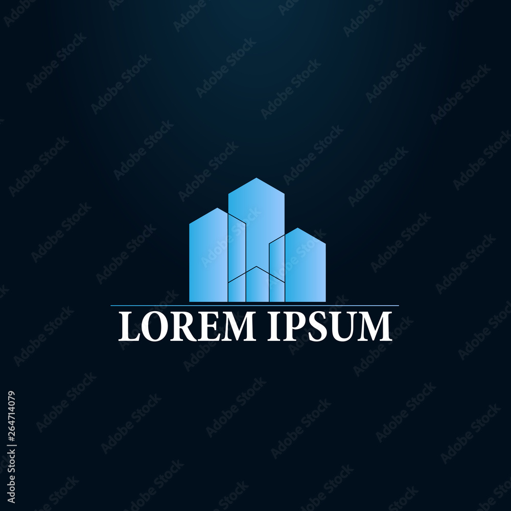 line or geometry logo icon for building or architecture company line or geometry logo icon for building or architecture company