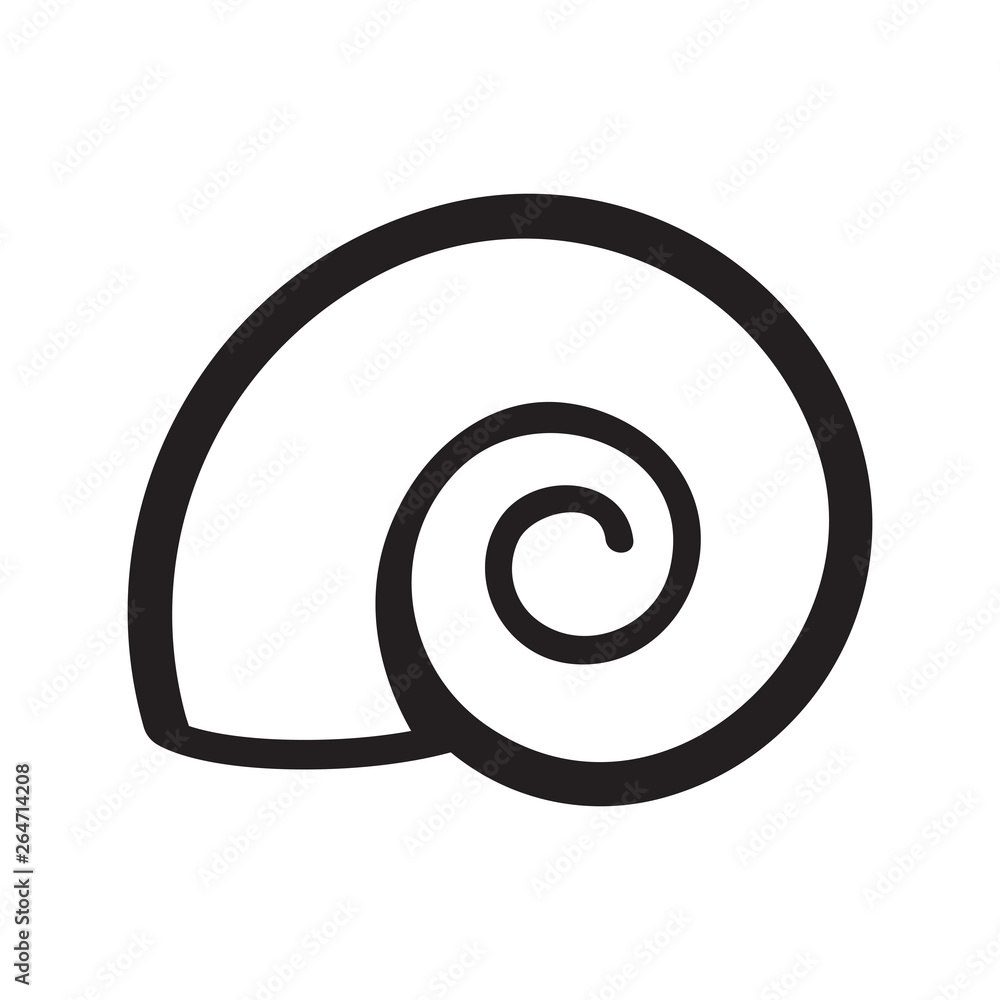 Snail house with black and white outlines Snail house with black and white outlines