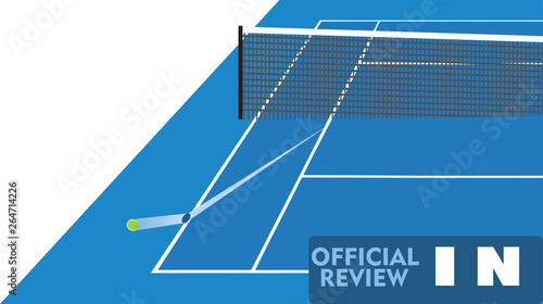Tennis official review. vector illustration