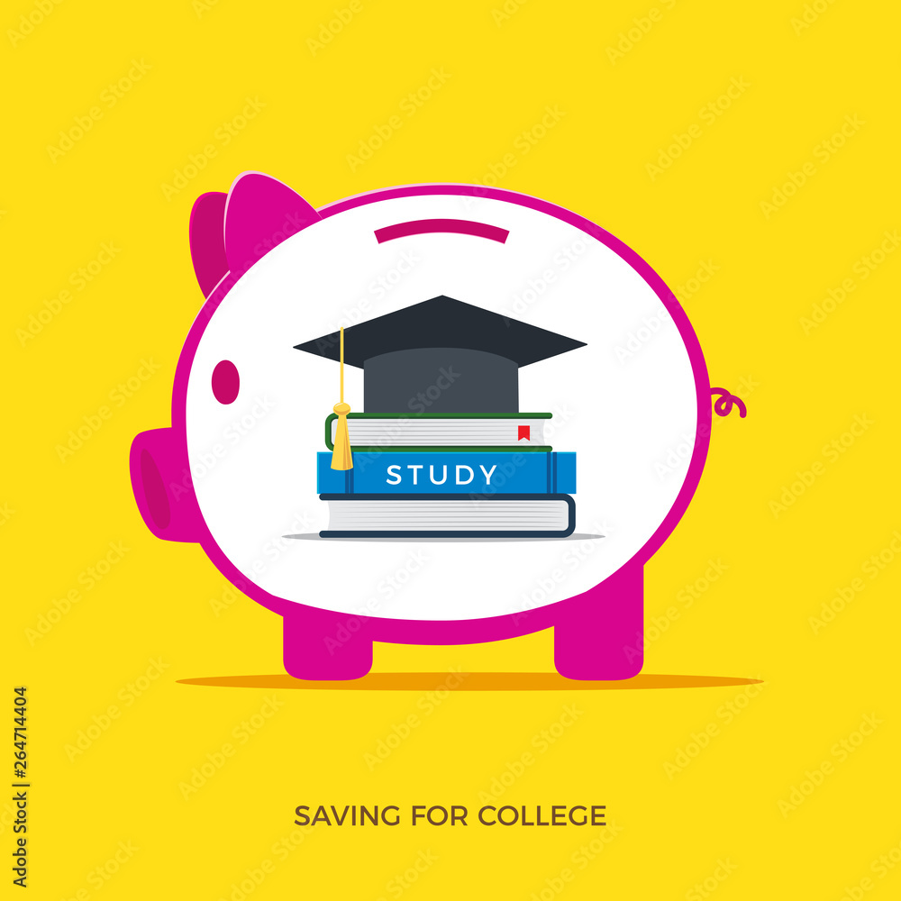 saving for education fee. Isolated Vector Illustration saving for education fee. Isolated Vector Illustration