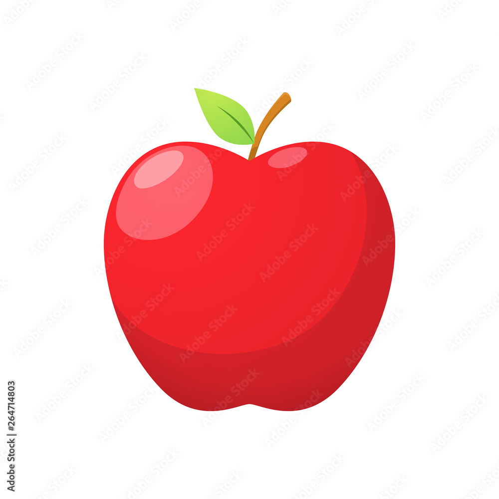 A Red apple. Isolated Vector Illustration A Red apple. Isolated Vector Illustration