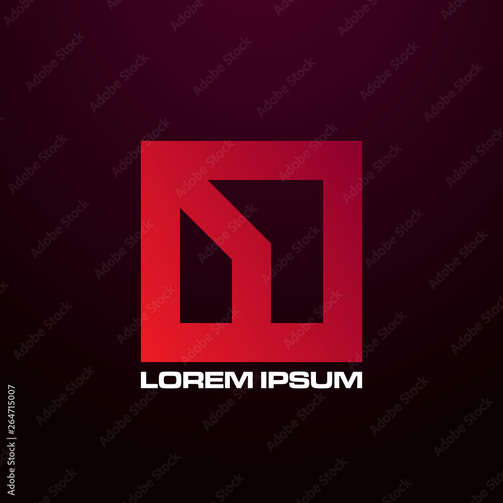 Fototapeta premium abstract geometry logo icon for technology company