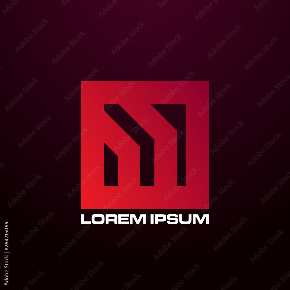 Fototapeta premium abstract geometry logo icon for technology company
