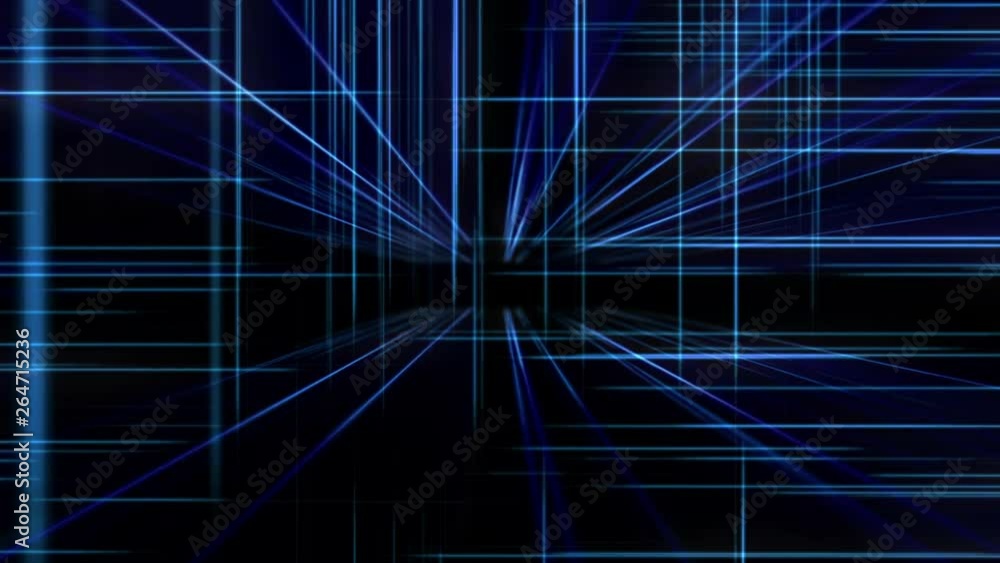 3d line neon cube in space 3d line neon cube in space