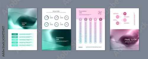 Set of brochures for marketing the promotion goods and services on market