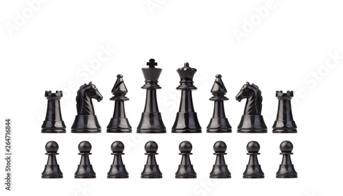 chess pieces isolated on white background