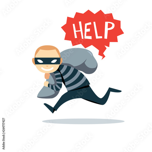 The Running Kidnapper with a person inside the sack.