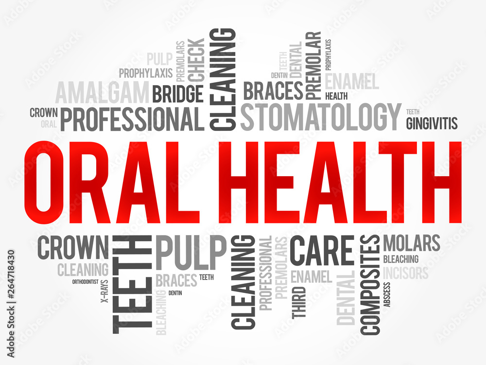 Oral health word cloud collage, dental concept background Oral health word cloud collage, dental concept background