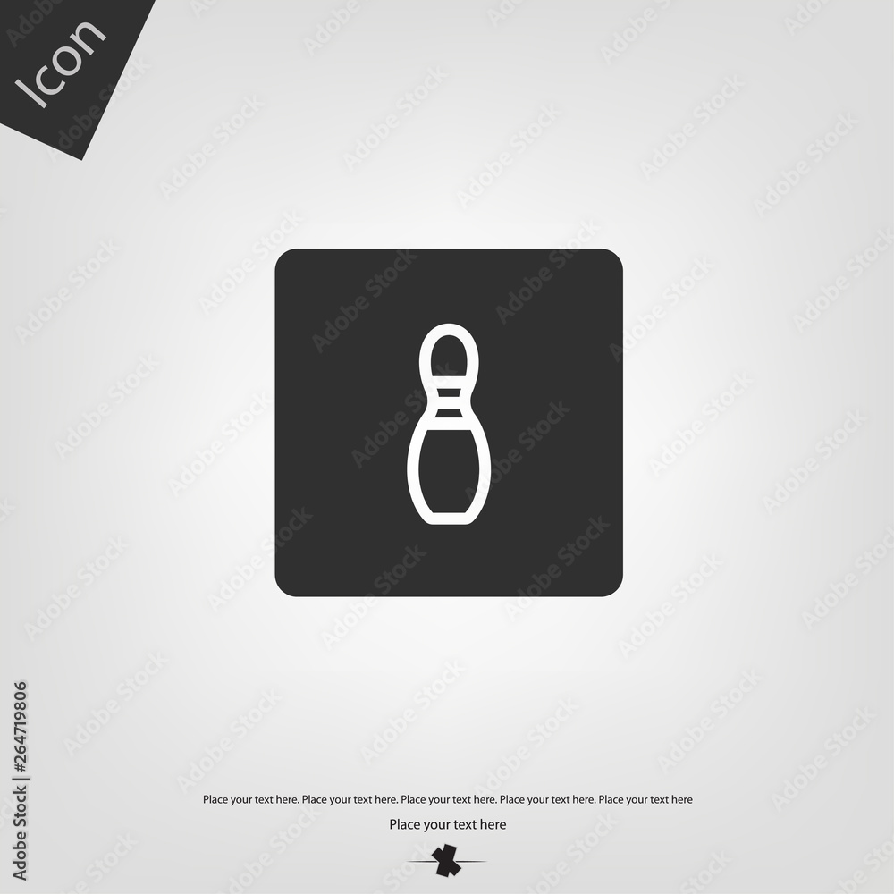 Bowling pin. Vector icon Bowling pin. Vector icon