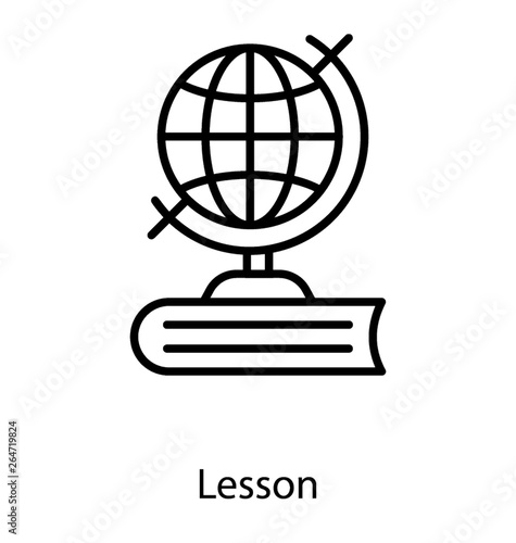 Global education line icon