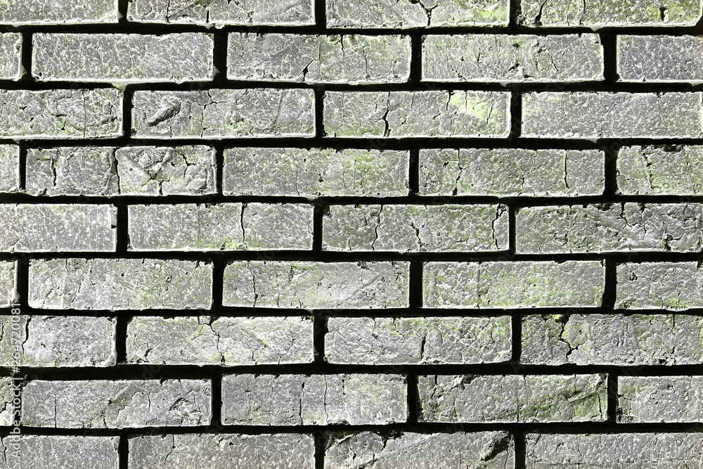 Obraz premium lime design grungy brick wall texture - wonderful abstract photo background