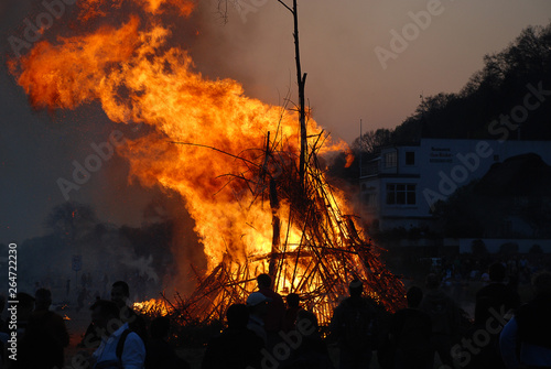 Easter fire in Blankenese  Hamburg  Germany . Easter fires have been a tradition in Blankenese for centuries on Holy Saturday