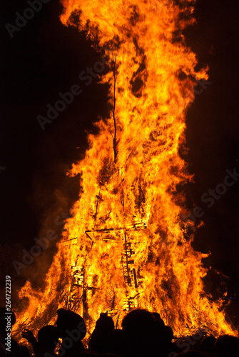 Easter fire in Blankenese (Hamburg, Germany). Easter fires have been a tradition in Blankenese for centuries on Holy Saturday