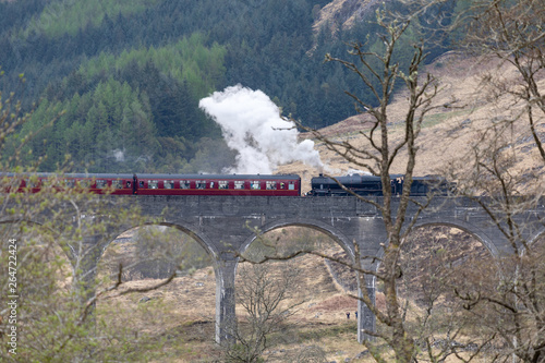 Train in Glenfinnan, Scotland