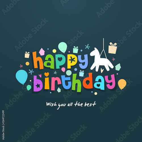 Cheerful Birthday Card with Pinata