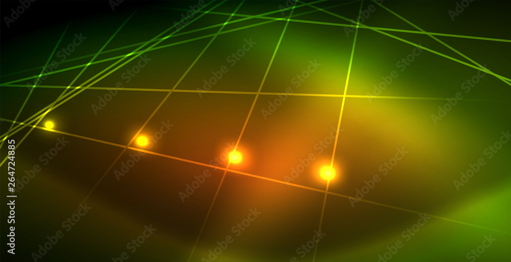 Neon glowing wave, magic energy and light motion background Neon glowing wave, magic energy and light motion background
