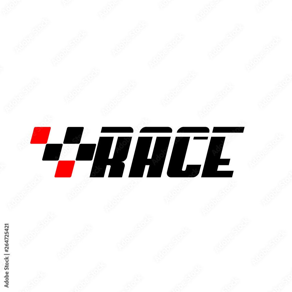 Race logo icon for racing company