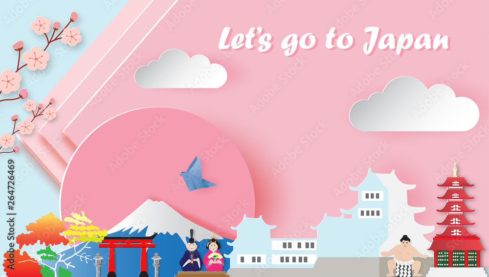 Japan travel ,vector illustration. Japan travel ,vector illustration.