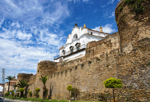 Back of the Episcopal Palace over the medieval Walls of Plasencia, province of Caceres, Spain. photo