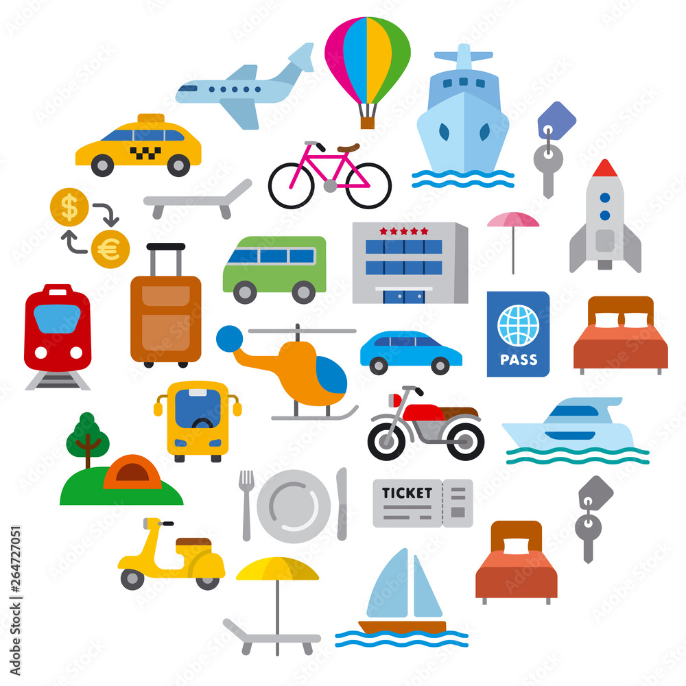 Obraz premium travel and transport icon
