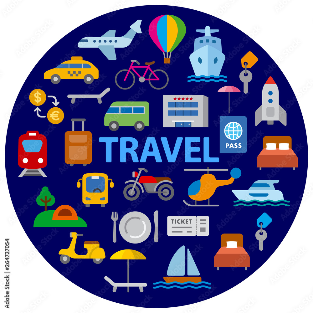 Obraz premium travel and transport icon