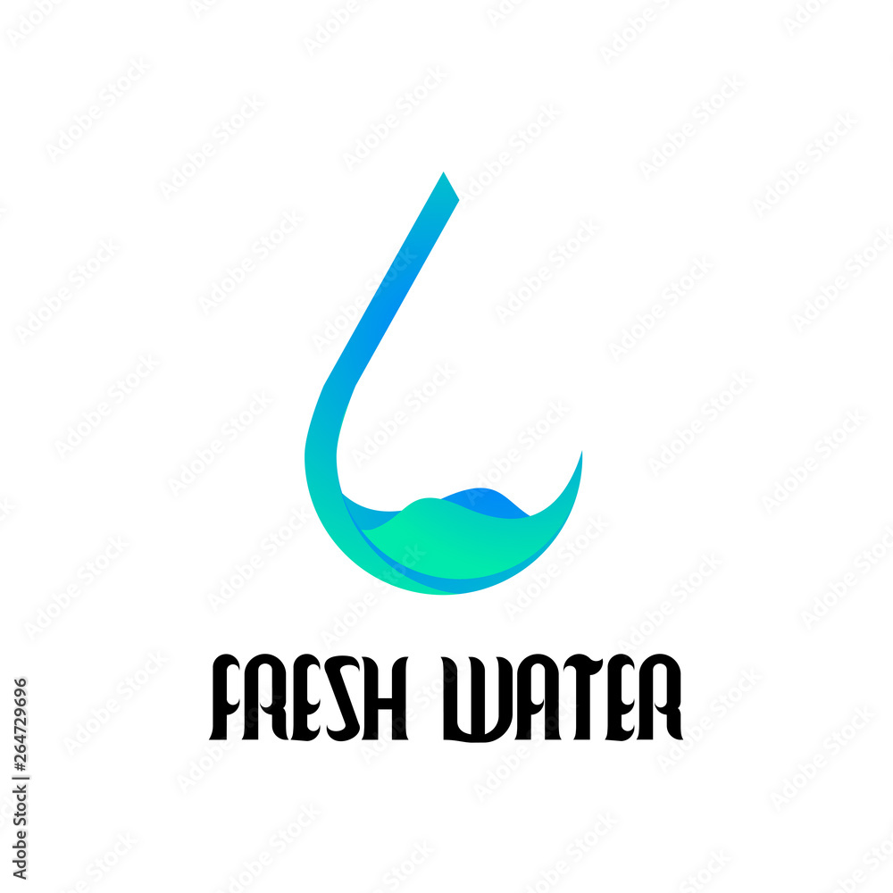 Obraz premium fresh water logo icon
