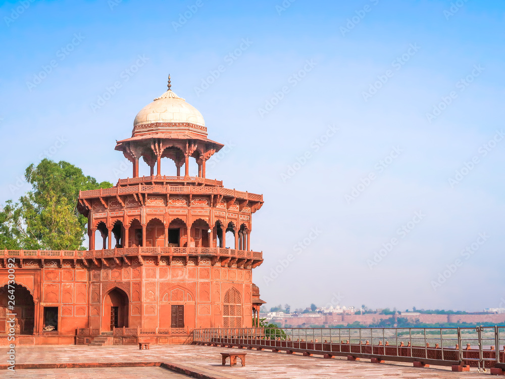 The fortress at Taj Mahal, UNESCO World Heritage Site, Agra, Uttar Pradesh, India,