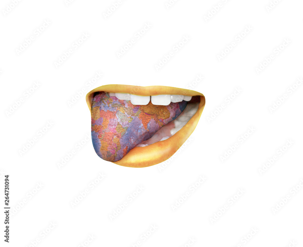 lips and tongue with world map,world wide language speaking, Foreign language school concept. Lips, open mouth, connection business around the world lips and tongue with world map,world wide language speaking, Foreign language school concept. Lips, open mouth, connection business around the world