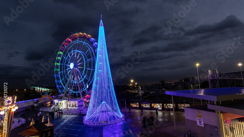 Obraz na płótnie Christmas fair in Spain w salonie