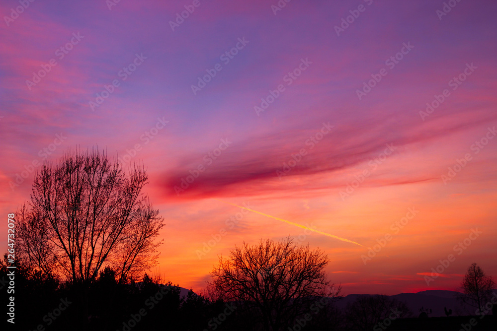 Wintersonnenuntergang