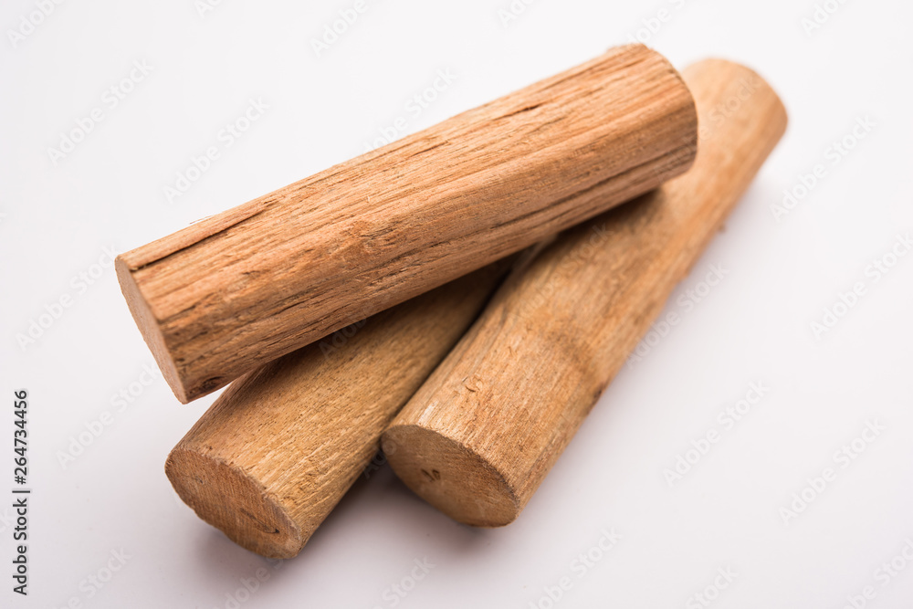 close up of sandalwood isolatd on the white background close up of sandalwood isolatd on the white background