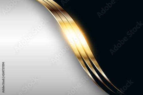 Business elegant background, golden silver metallic.