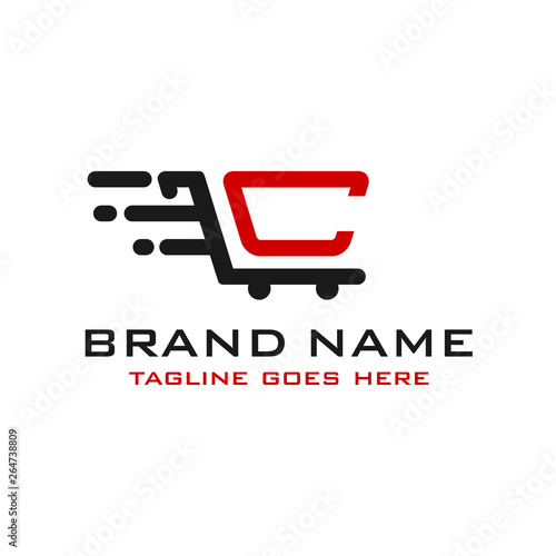 shopping basket logo initials C