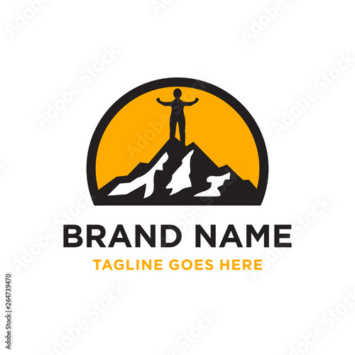 mountain climbing logo
