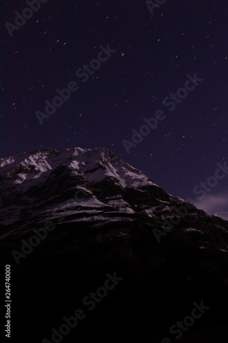Mountain at night