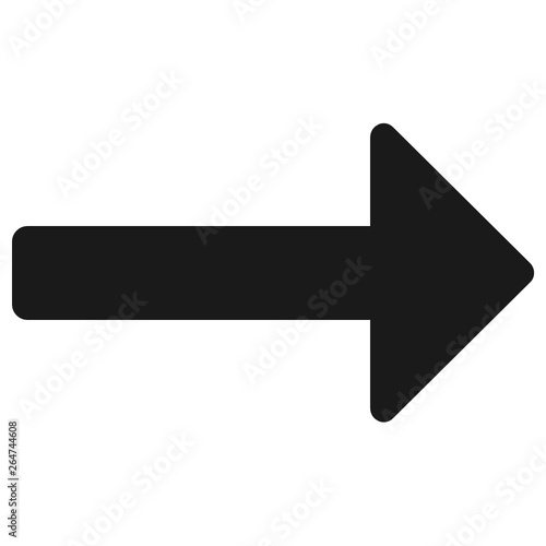 Right direction black arrow icon