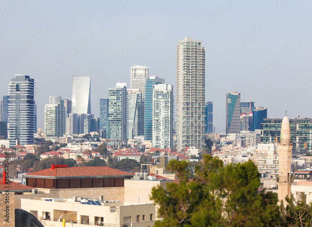 Skyline of Tel Aviv, Israel