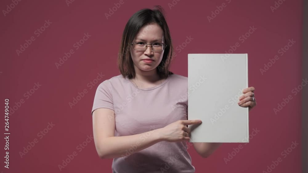 asian girl holding a sign asian girl holding a sign