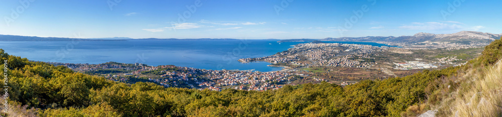 Panorama of Stobreč and Split in Croatia