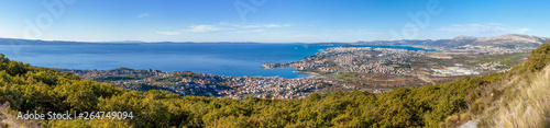 Panorama of Stobreč and Split in Croatia